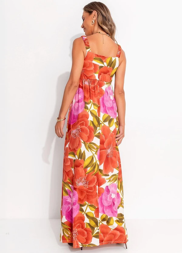 Quintess - Vestido Floral Maxi em Malha Fria 7