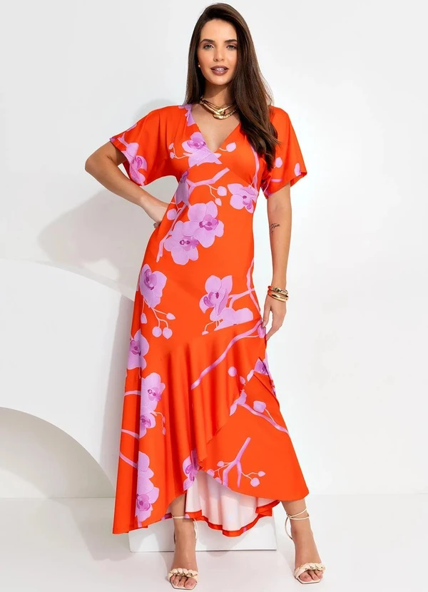 Quintess - Vestido Floral Orquídeas Estampa Exclusiva 2