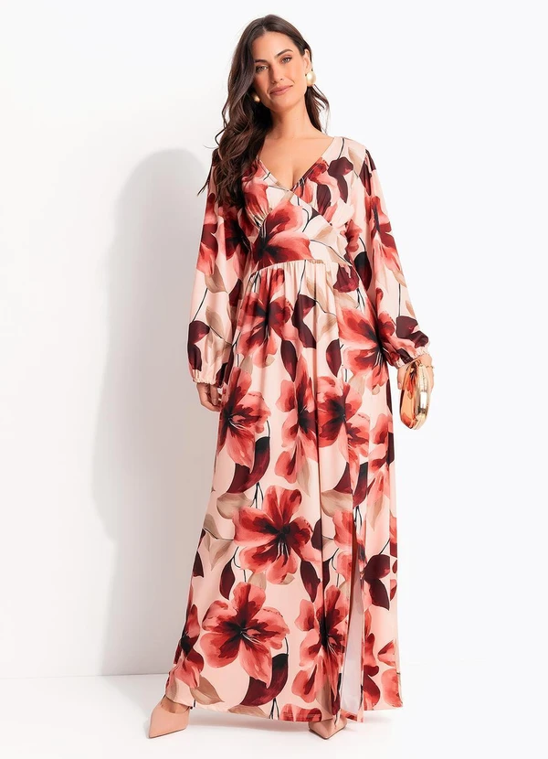 Quintess - Vestido Floral Pincelado em Malha Fria 9