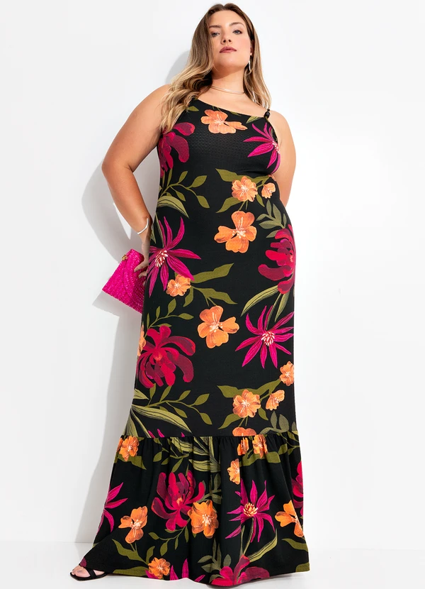 Quintess - Vestido Floral Preto 6