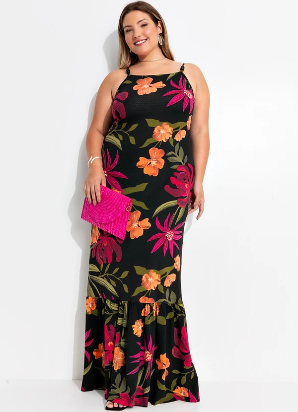 Quintess - Vestido Floral Preto 2