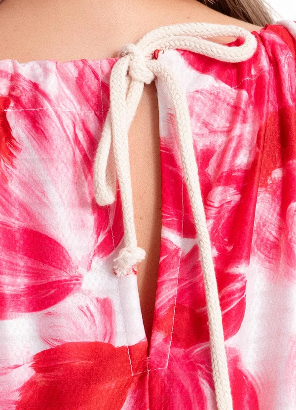 Quintess - Vestido Longo Floral Soltinho com Decote Halter e Amarração 6