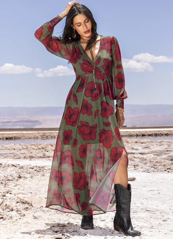 Quintess - Vestido Floral Silvestre em Tule 11