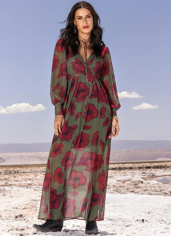 Quintess - Vestido Floral Silvestre em Tule 12