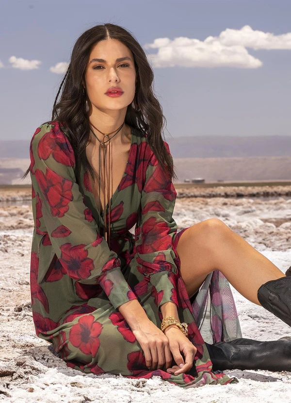 Quintess - Vestido Floral Silvestre em Tule 14