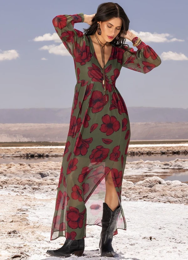 Quintess - Vestido Floral Silvestre em Tule 8