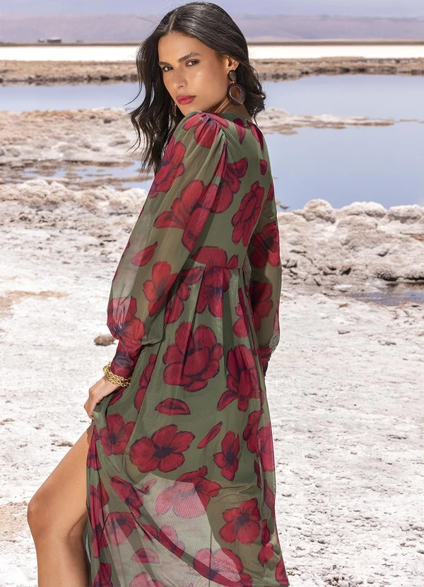 Quintess - Vestido Floral Silvestre em Tule 9