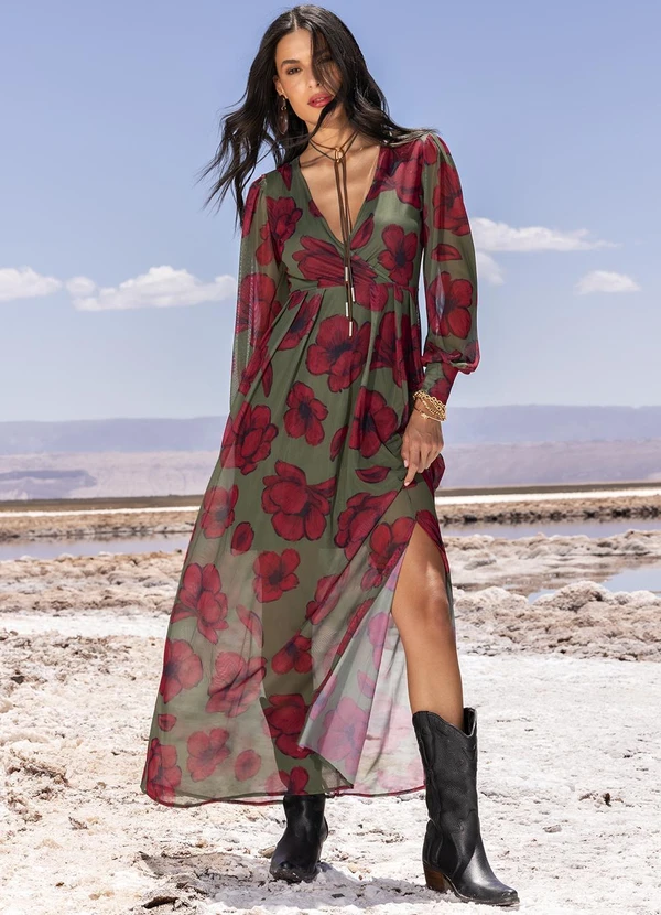 Quintess - Vestido Floral Silvestre em Tule 10