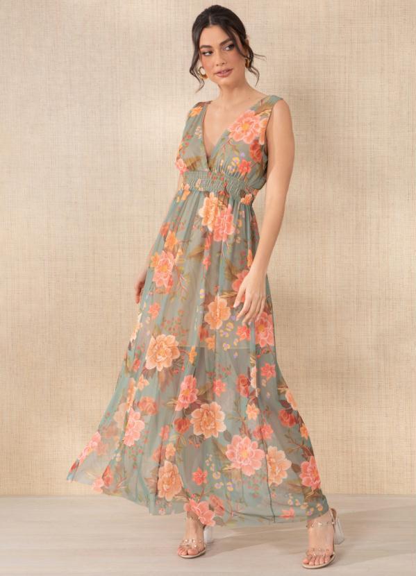 Vestido (Floral) Transpassado