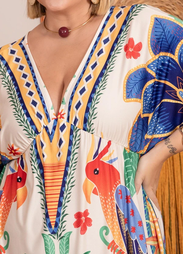 Quintess - Vestido Floral Tropical em Malha Fria 10