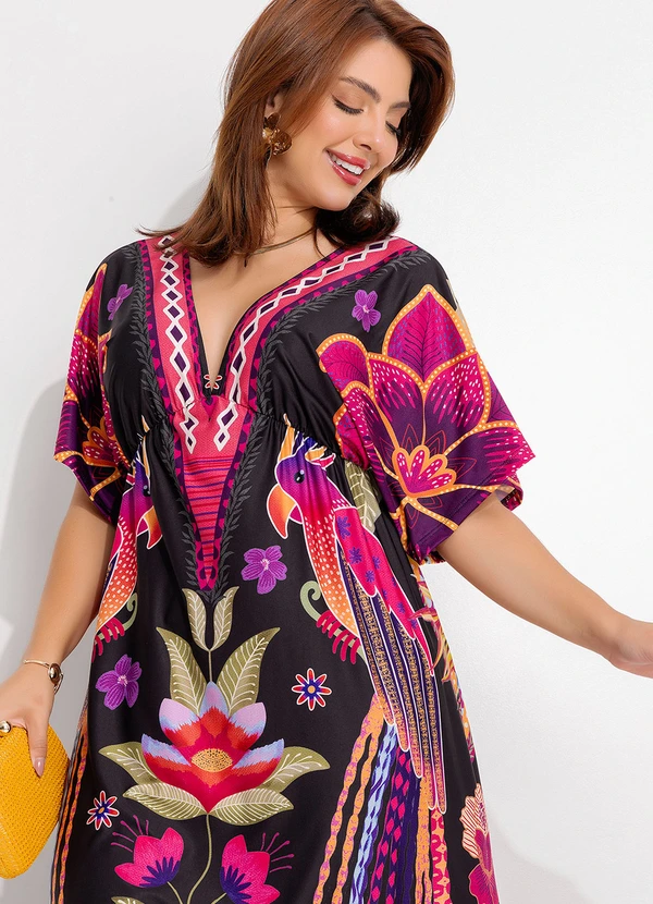 Quintess - Vestido Floral Tropical em Malha Fria 10