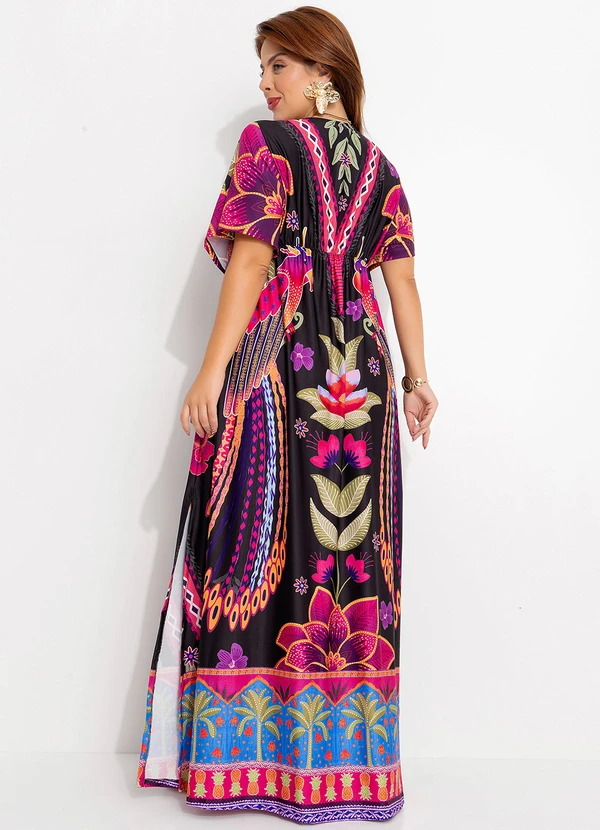 Quintess - Vestido Floral Tropical em Malha Fria 7