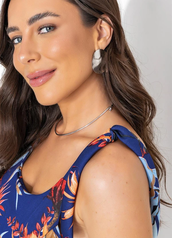 Moda Pop - Vestido Floral Vibrante em Malha 6