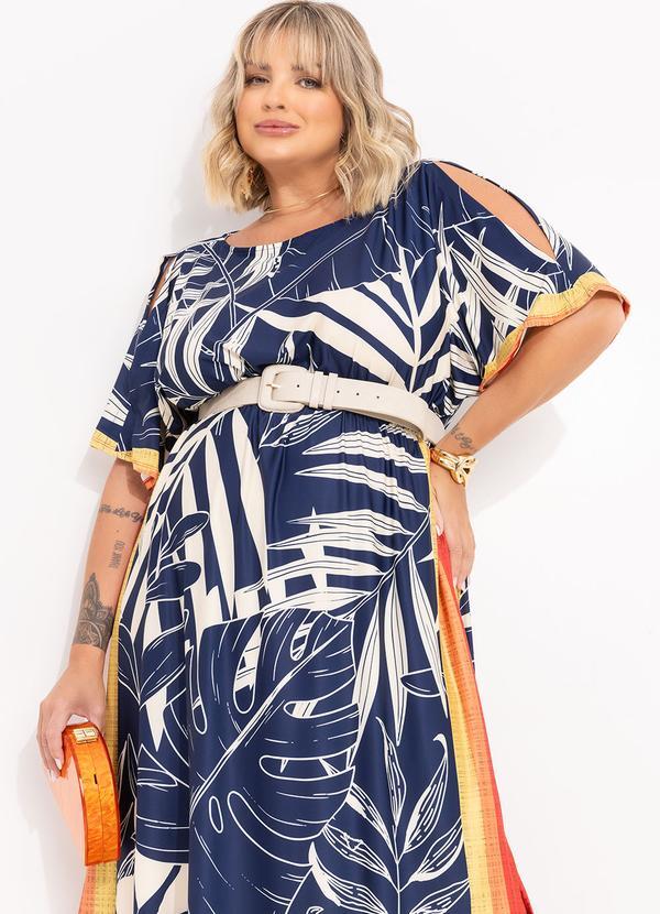 Quintess - Vestido Folhagem Bege em Malha Fria 6