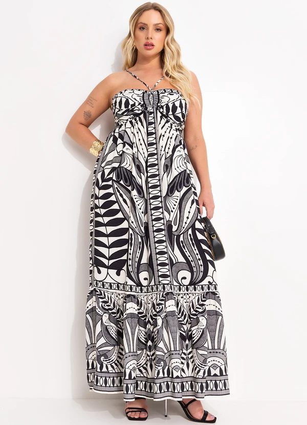 Farm - Vestido Frente Unica Rendeira Preto 5