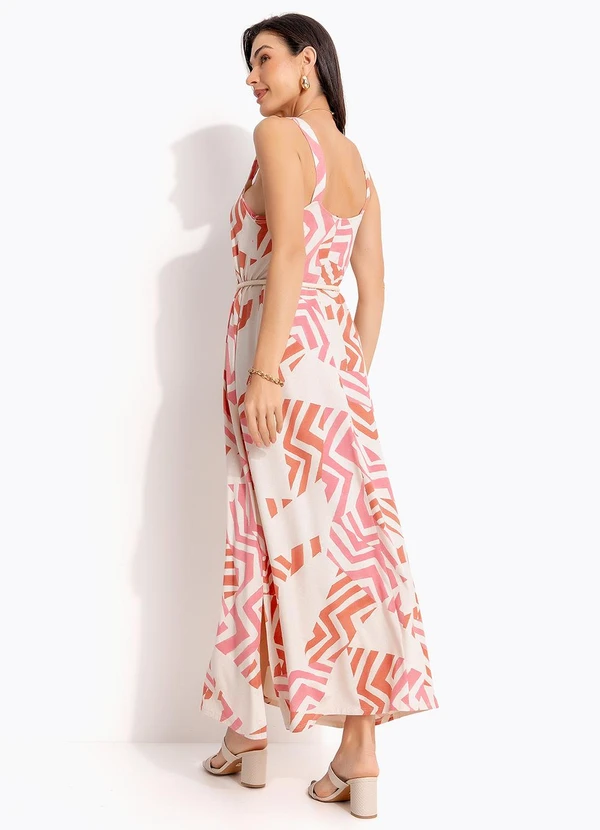 Quintess - Vestido Geométrico Bicolor em Malha de Viscose 2