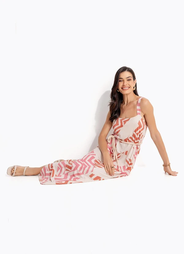 Quintess - Vestido Geométrico Bicolor em Malha de Viscose 6