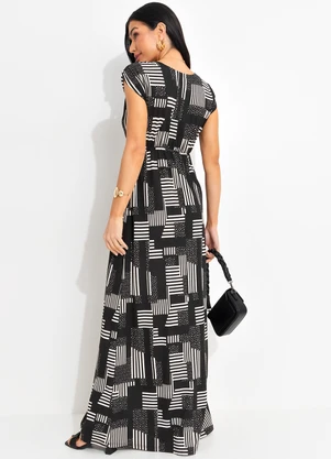 bonprix - Vestido Geométrico em Malha de Viscose - BONPRIX