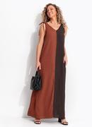 Vestido Geom�trico Preto em Crepe Plano