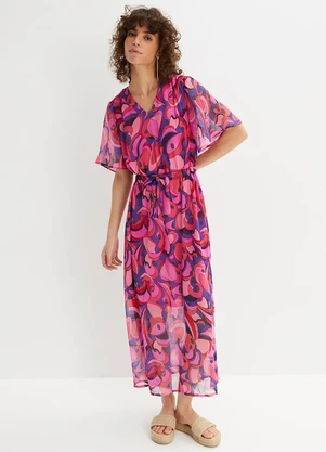 bonprix - Vestido Geométrico Psicodélico em Tule - BONPRIX