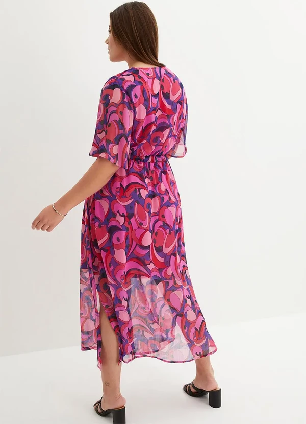 bonprix - Vestido Geométrico Psicodélico em Tule 1