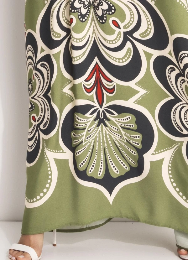 Farm - Vestido Gráfico Místico Verde 6