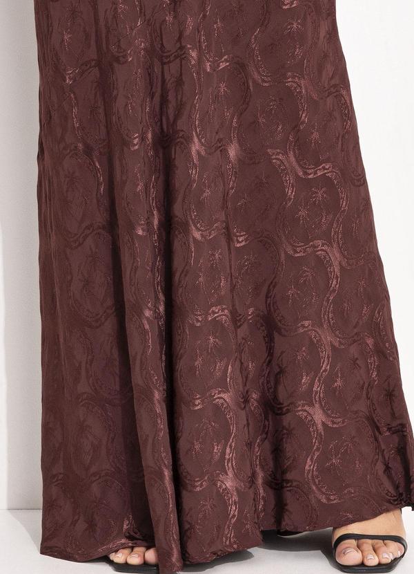 Farm - Vestido Jacquard Lembrança de Verão Marrom 9