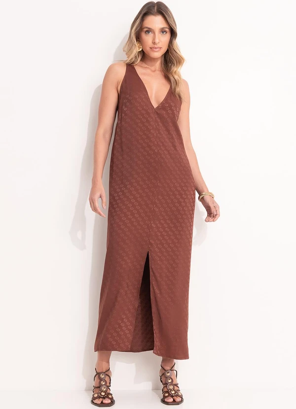 Colcci - Vestido Jacquard Marrom 3