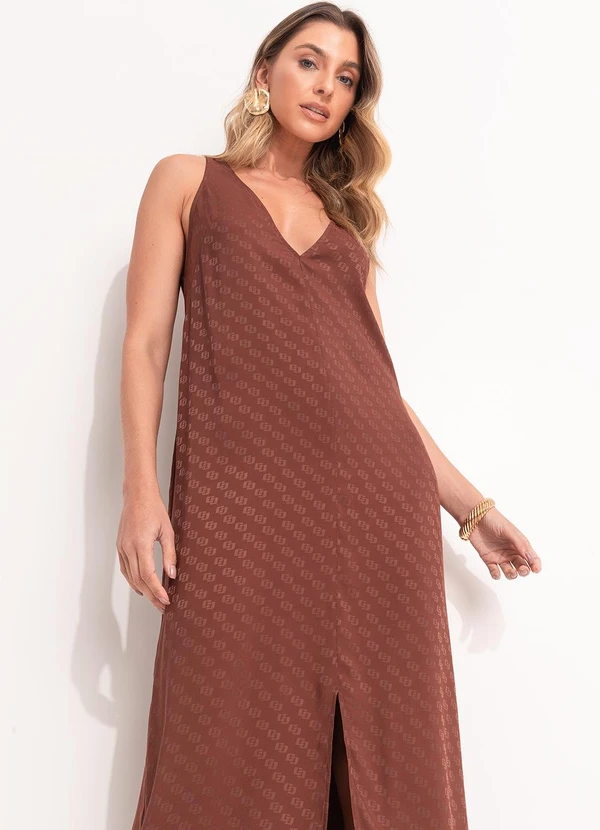 Colcci - Vestido Jacquard Marrom 6