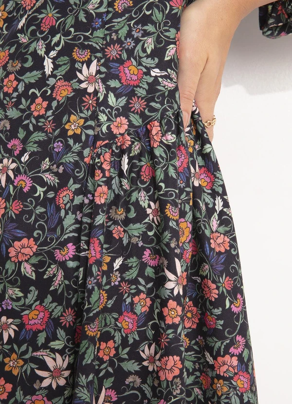Farm - Vestido Jardim Florido Preto 7