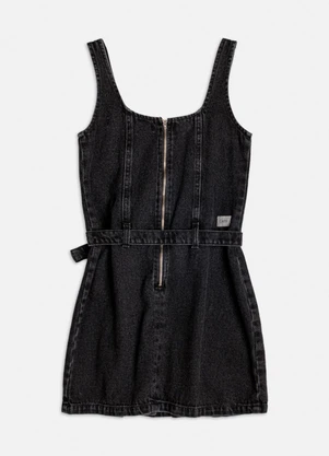 Authoria - Vestido Jeans Black com Cinto Preto - AUTHORIA