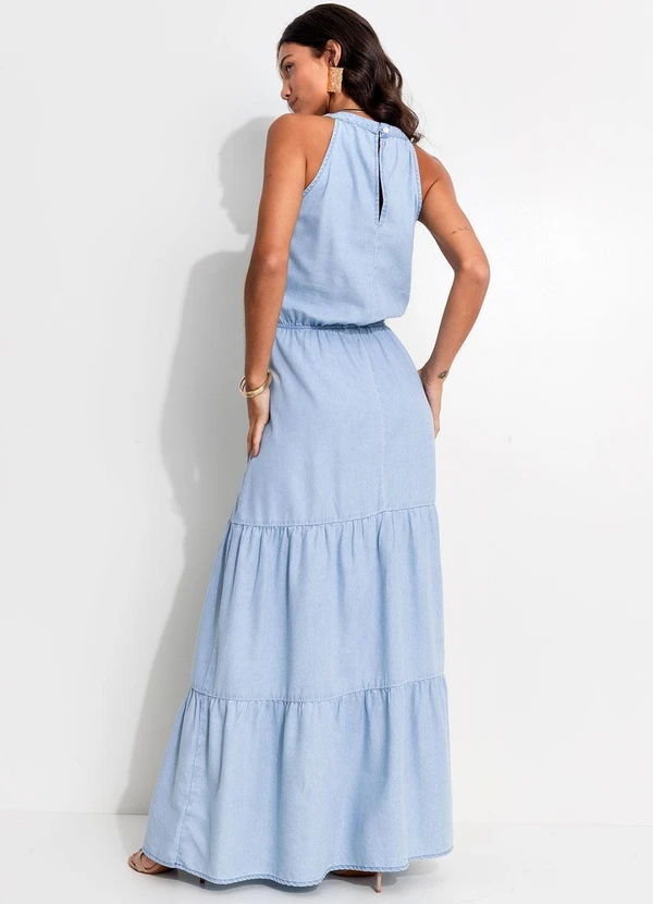 Quintess - Vestido Jeans Claro em Jeans 6