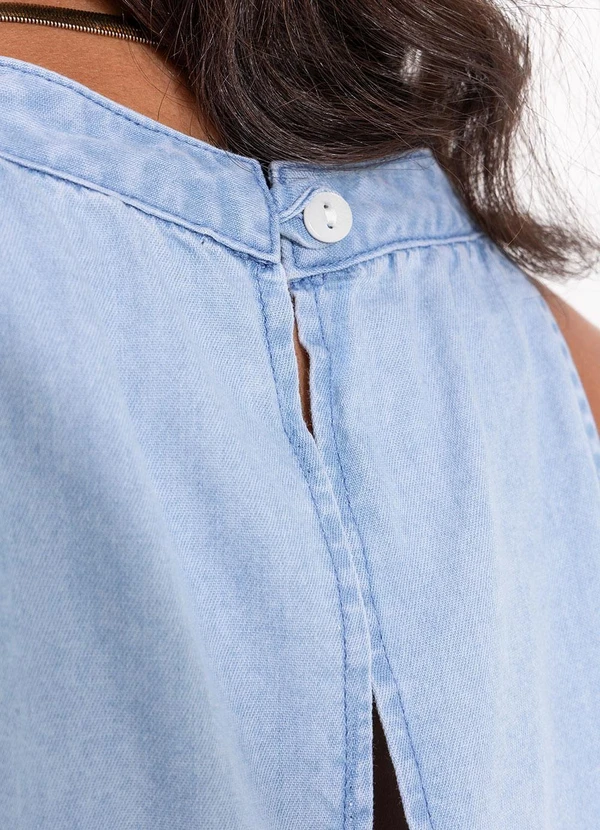 Quintess - Vestido Jeans Claro em Jeans