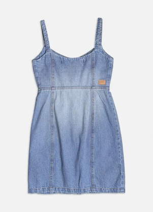 Authoria - Vestido Jeans com Botões Azul - AUTHORIA