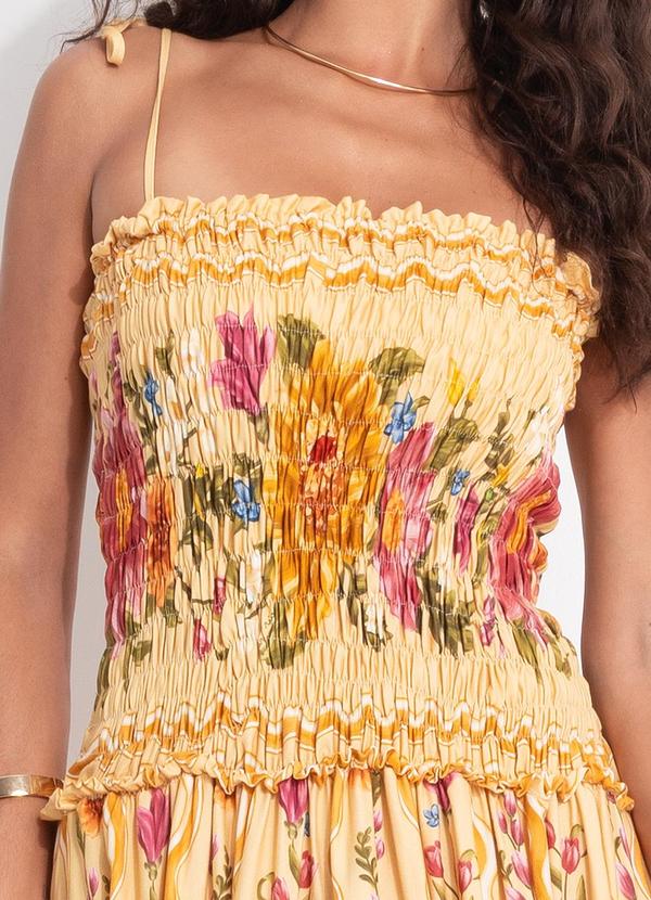 Farm - Vestido Lastex Floral Mari Amarelo 4
