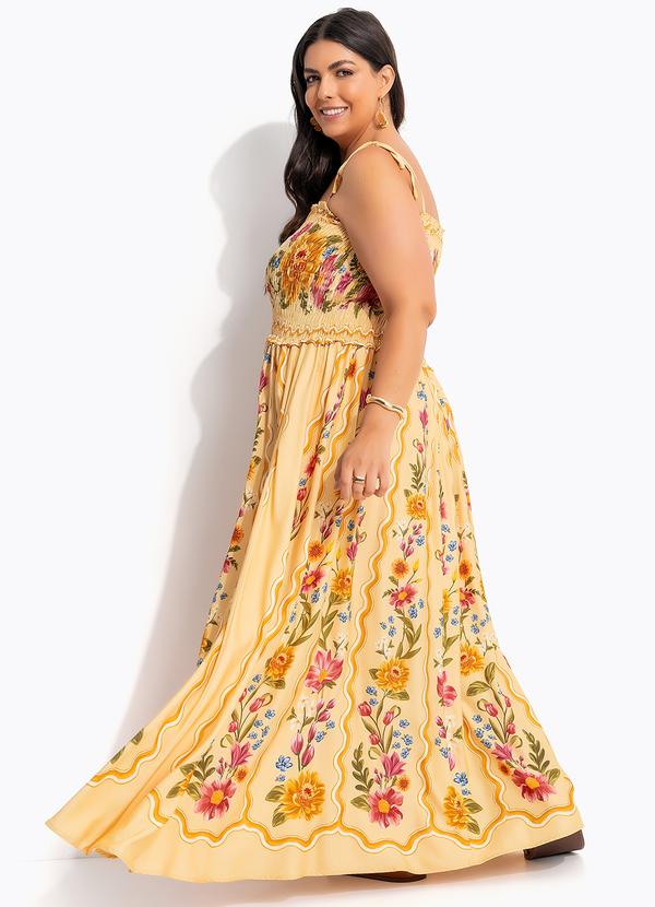 Farm - Vestido Lastex Floral Mari Amarelo 7
