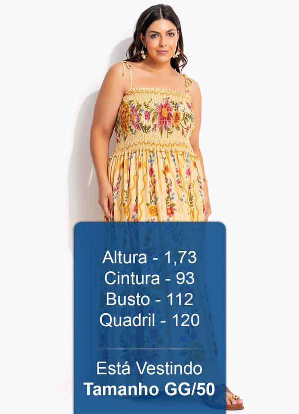 Farm - Vestido Lastex Floral Mari Amarelo 8