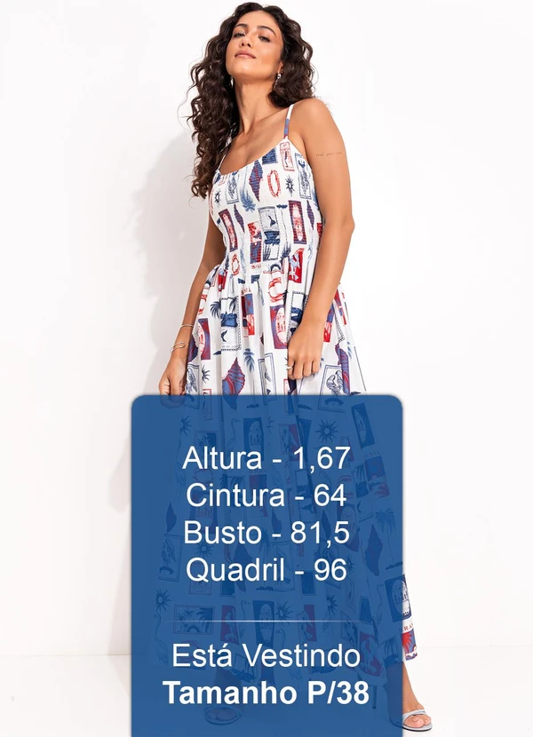 Farm - Vestido Lastex Tropical Vintage Off White 5