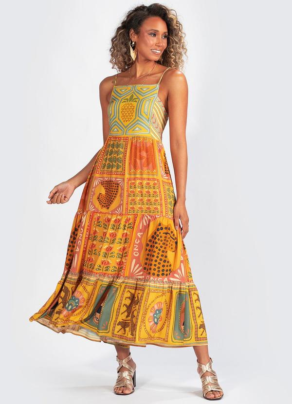 Farm - Vestido Lenco Nosso Selo Amarelo
