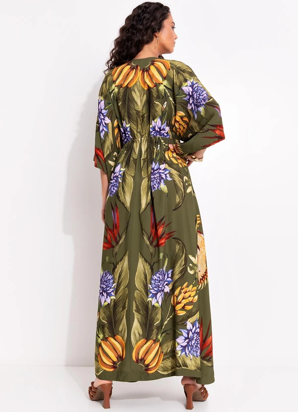 Farm - Vestido Lenço Tropical Verde 2