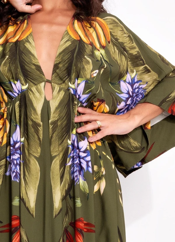 Farm - Vestido Lenço Tropical Verde 7