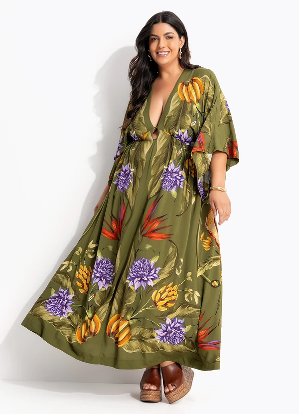 Farm - Vestido Lenço Tropical Verde 8