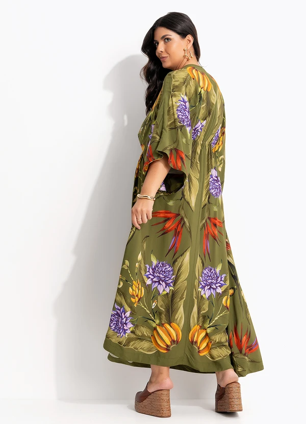 Farm - Vestido Lenço Tropical Verde 9