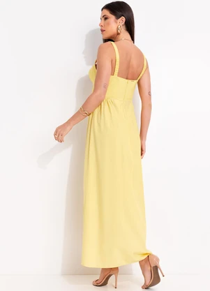 Colcci - Vestido Linho Amarelo - COLCCI