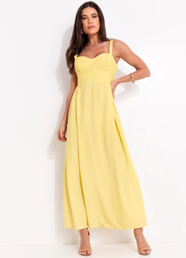 Colcci - Vestido Linho Amarelo