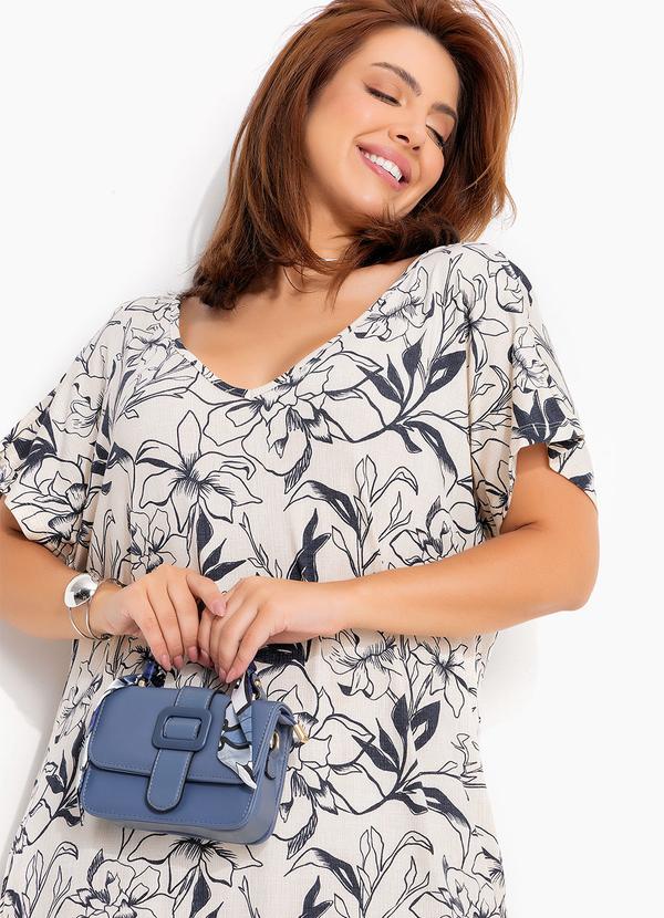 Quintess - Vestido Linho Floral em Malha de Viscose 9