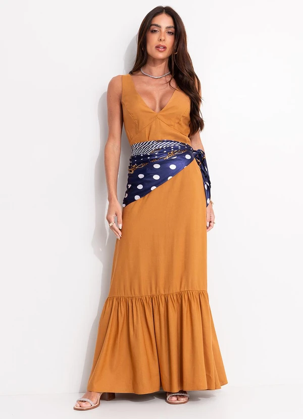 Colcci - Vestido Linho Marrom 5