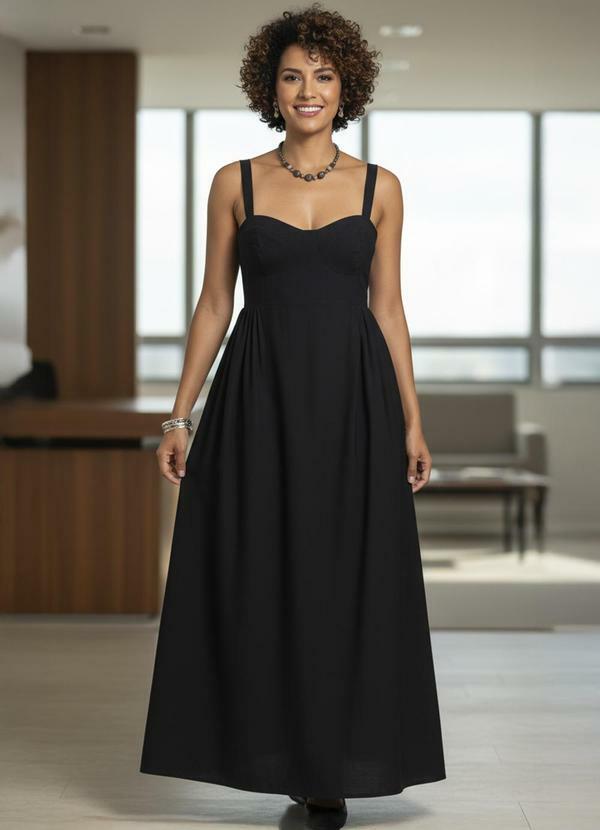 Colcci - Vestido Linho Preto