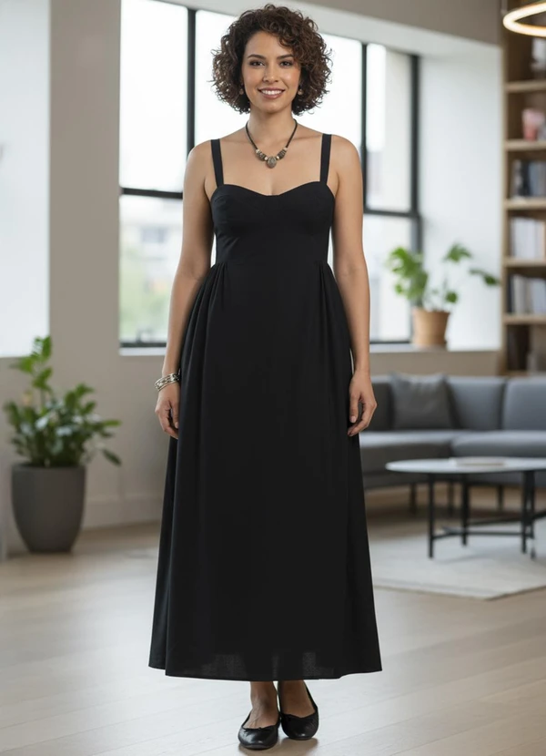 Colcci - Vestido Linho Preto 4