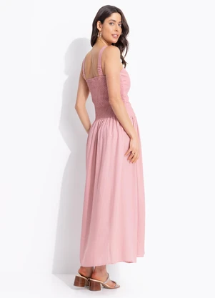 Colcci - Vestido Linho Rosa - COLCCI